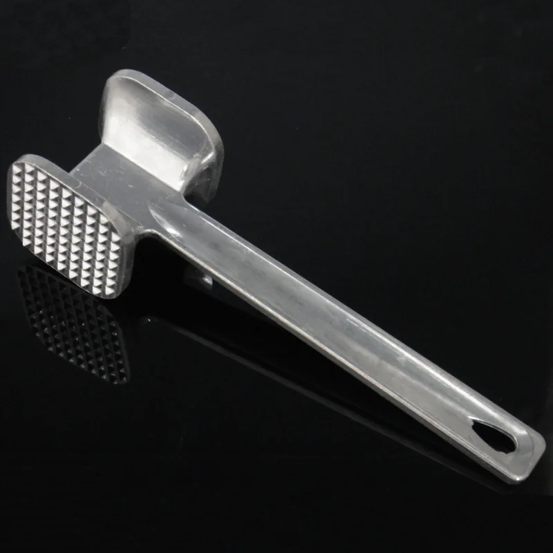 1PC Cast Aluminum Meat Tenderizer Hammer Two Sides Blade with Silver Head Handle LB 504