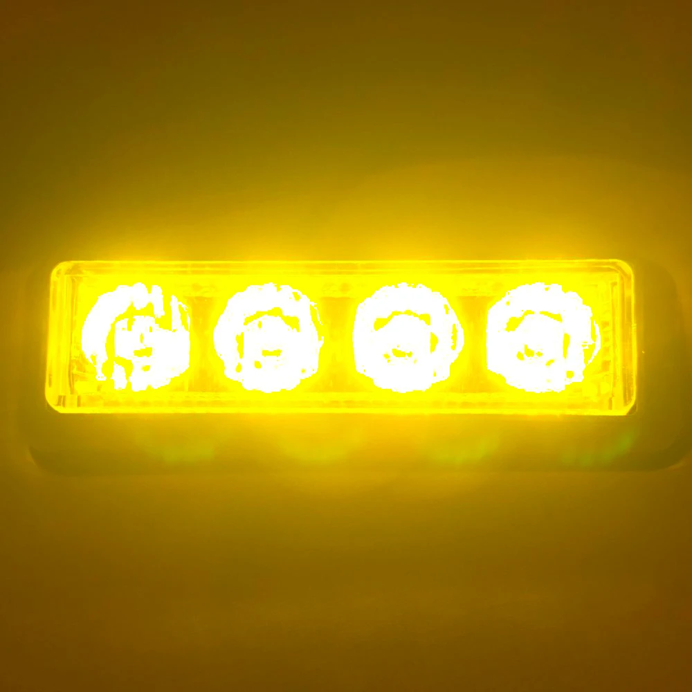 Car Truck 4 Car LED Emergency Beacon Traffic Warning Light Bar Day Light 12V 24V Strobe Flash light Lamp DRL 16Modes Hazard SUV