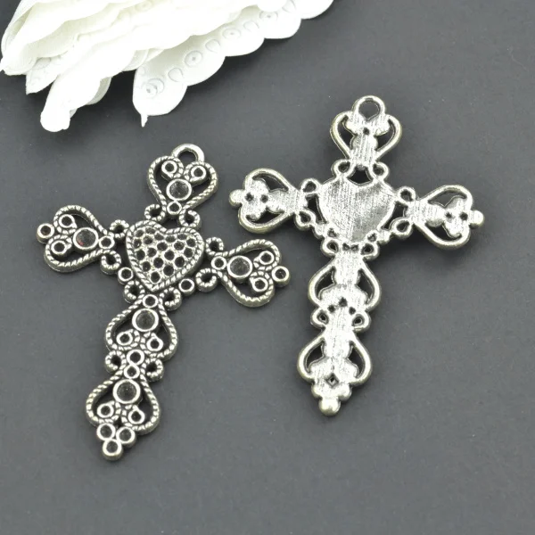 3Pcs metal cross Charm Antique Tibetan Silver Pendant Jewelry Products Charms Diy Pendants For Necklace Bracelets  2205