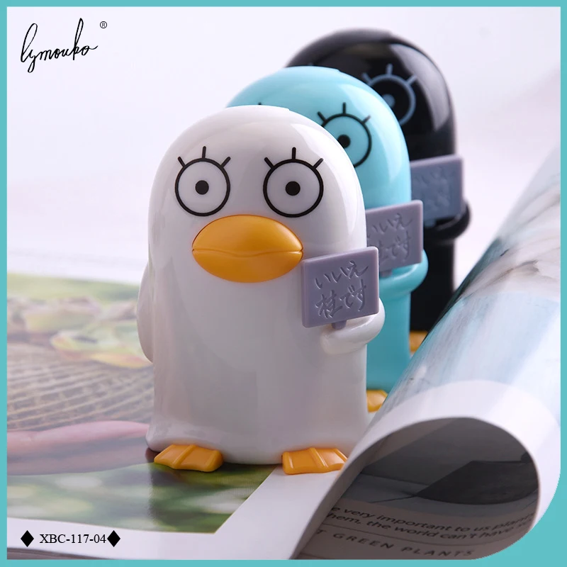 Lymouko New Design Cute Penguin Duck with Mirror Container Contact Lenses Box for Kit Women Girl Gift Contact Lens Case