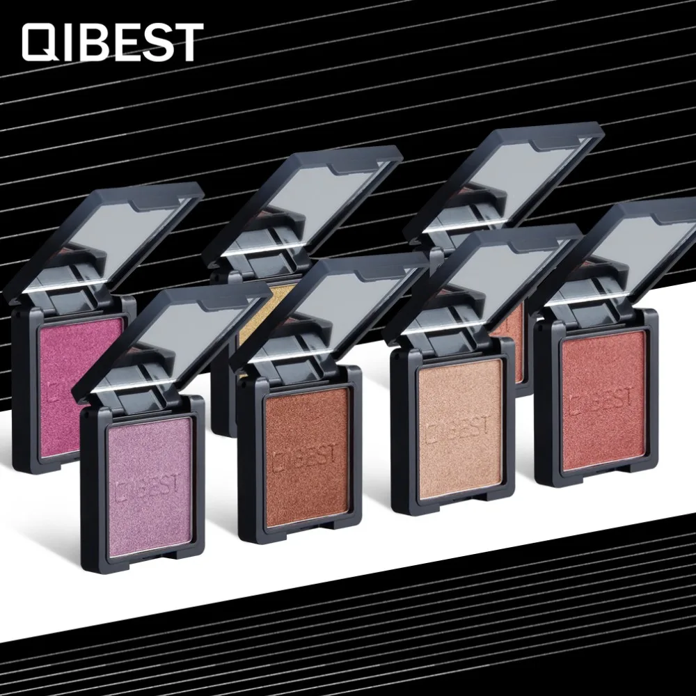 QIBEST Brand Makeup Set Single Eyeshadow Pallete Matte Pearl Light Glitter Makeup Eye Glitter Cosmetic