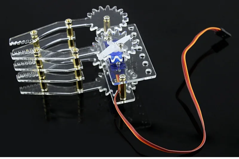 로봇 암 클램프 클로 4 DOF 아크릴, 아두이노 3D 회전 기계 자동차 팔 DIY 로봇 키트