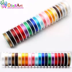 OlingArt 0.3/0.5/0.7/1.0MM Mixed Multicolor Options Nylon Thread Line/Wire/Rope Choker Earrings Bracelet Necklace Jewelry Making