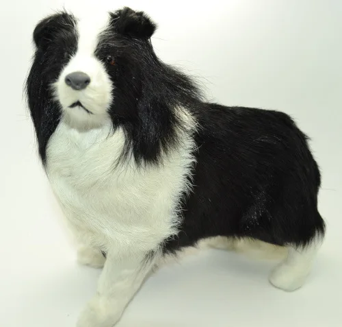 18x21cm border collie dog simulation animal Shepherd model toy ,polyethylene&furs Resin handicraft,decoration gift, d298