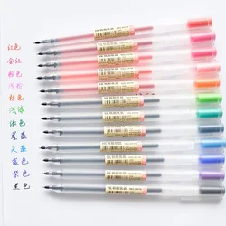 10 pcs/lot Creative 10Colors Gel Pen 0.5mm Colour Ink Pens Marker Solid Color Pen  Chancellory Gel Pen Set