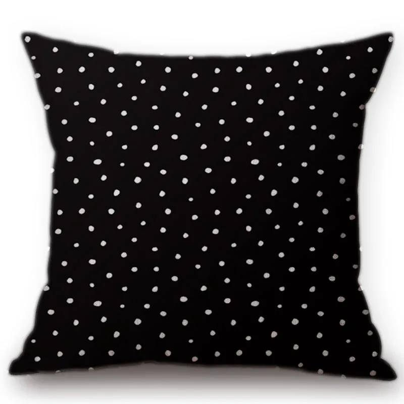 Black Geometric Spots Strawberry Printing Home Decor Sofa Car Seat Decorative Cushion Cover Pillow Case Capa Almofadas