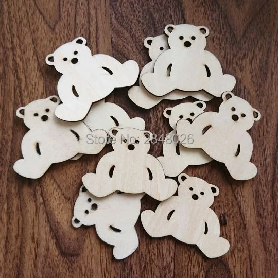 

Деревянный флажок с медведем или гирлянда, настенное украшение, рождественские бирки, Рождественский Декор