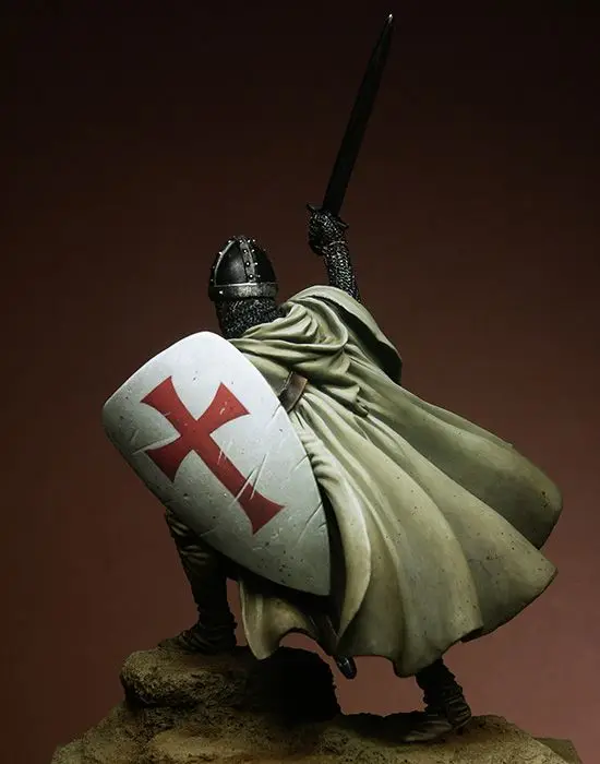 Unpainted Kit 1/24 75mm ancient   Knight in the Holy Land 75mm    Resin Figure miniature garage kit