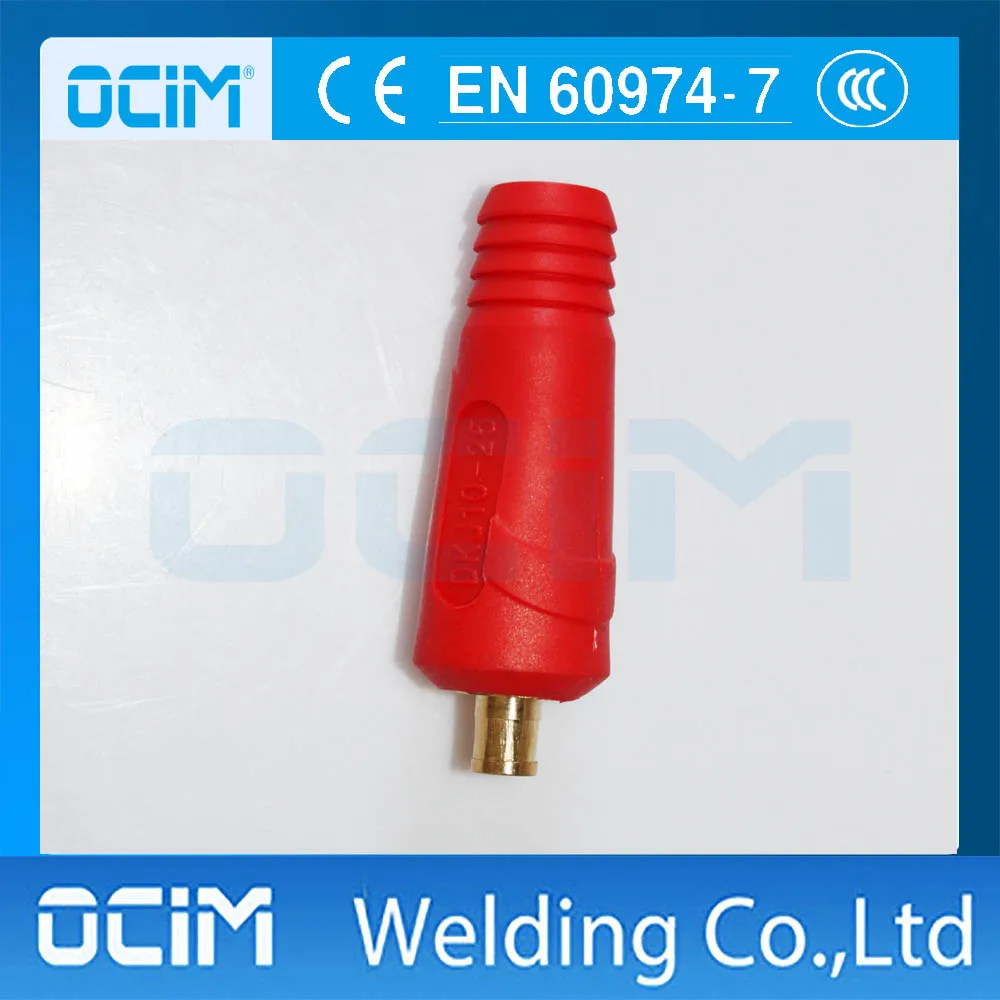 1 SET Red DKJ10-25 Male Plug And Red  EDKL10-25 Female Socket Tig MMA Mig Quick Fitting Cable Connector