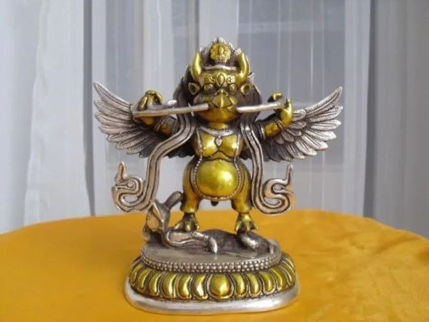 

Copper Brass Home Metal Crafts Tibetan Silver Buddhist bronze Garuda statue bouddha statue Sculpture ornaments