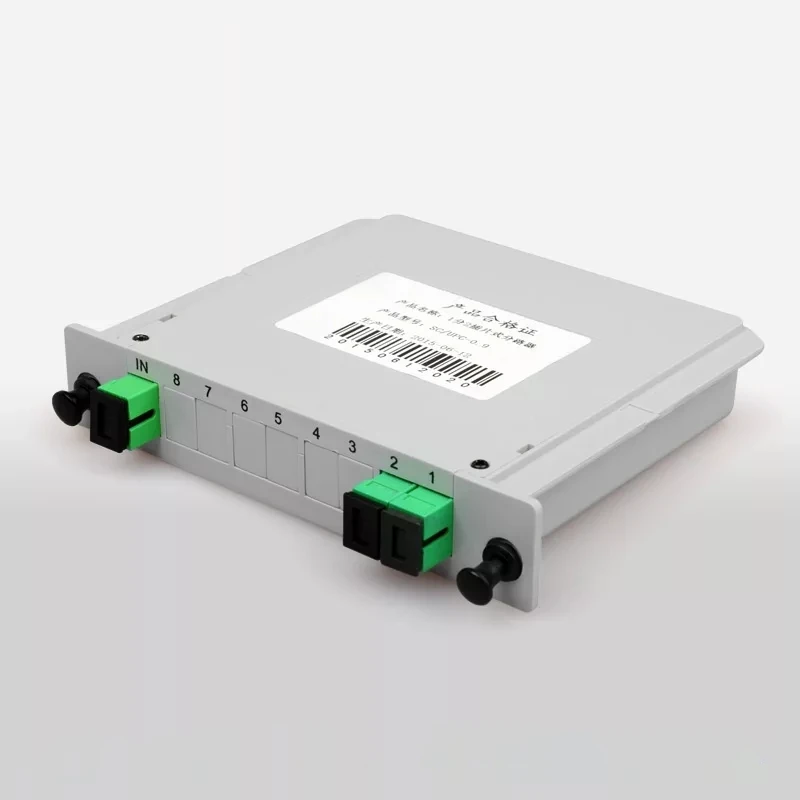 Divisor de fibra óptica gepon ftth sm 1x2, acoplador óptico plc 1x2 pçs com cassete, telecom epon, vendas de fábrica, com 10 peças