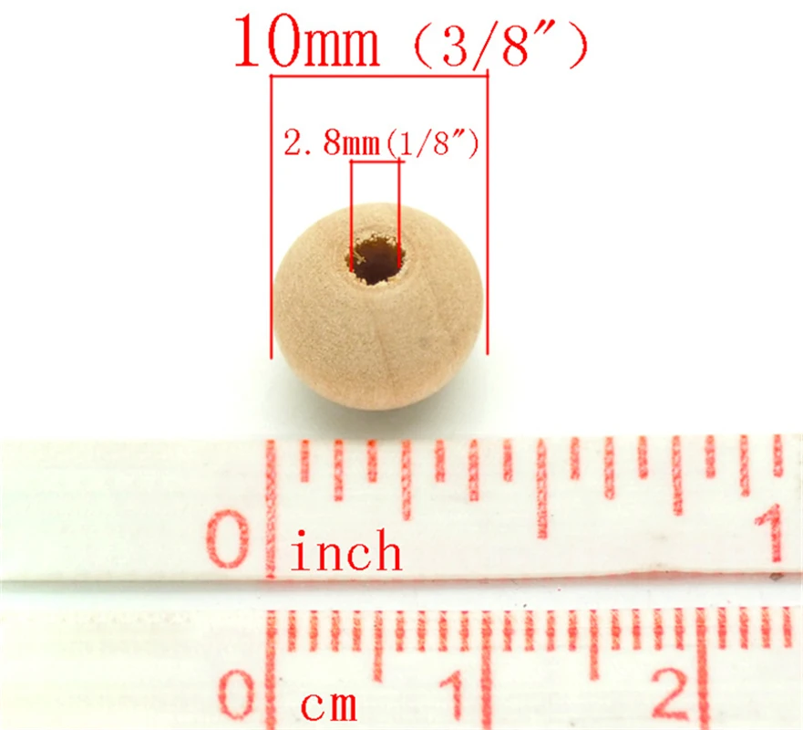 DoreenBeads 300PCs Natural Ball Wood Spacer Beads 10x9mm(3/8"x3/8") (B18801), yiwu