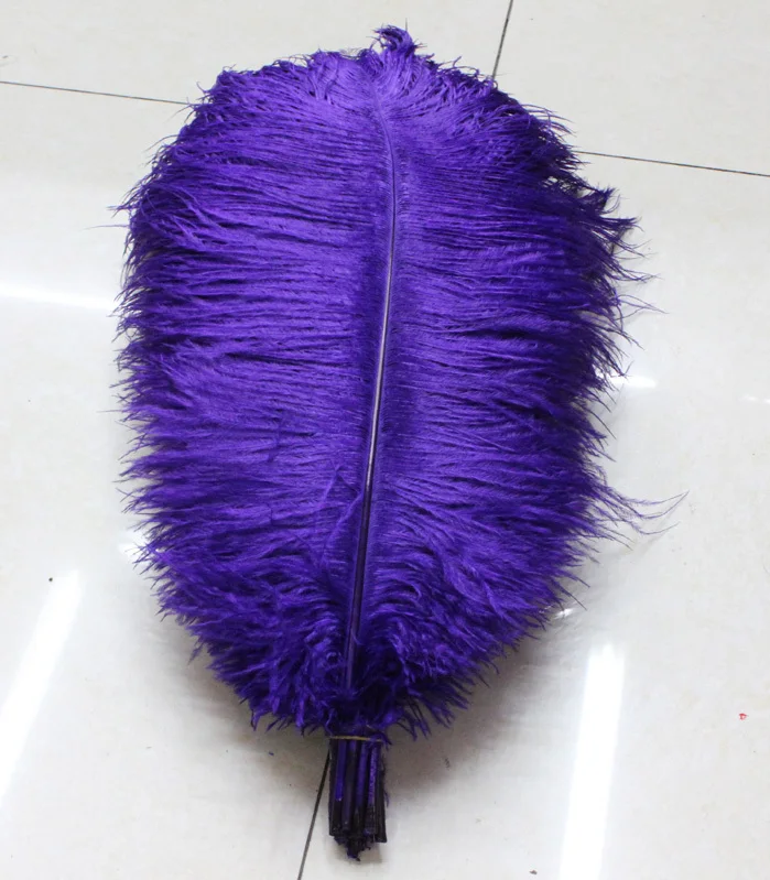 Free shipping 100 PC beautiful natural purple  ostrich feathers 30 to 35cm / 12 to 14 inches