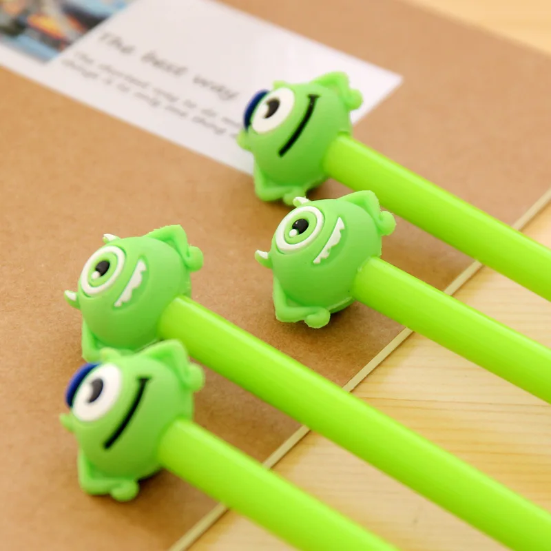 40 Pcs Big Eye Stijl Neutrale Pen Student Zwarte Inkt Pen Creatieve Vreemde Zwarte Handtekening Pen Gel Pen Leuke Stationair groothandel