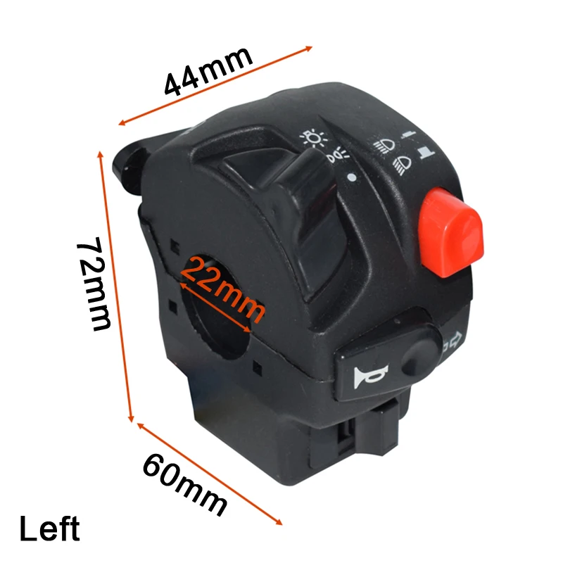 12V Motorcycle Switch Power Universal Handle Switch To 7/8\' 22mm Handlebar For Yamaha SR400