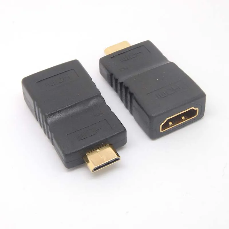 Mini HDMI (typ C) męski na HDMI (typ A) kobieta Adapter V1.4 złącze hd kamera telewizyjna 1080p