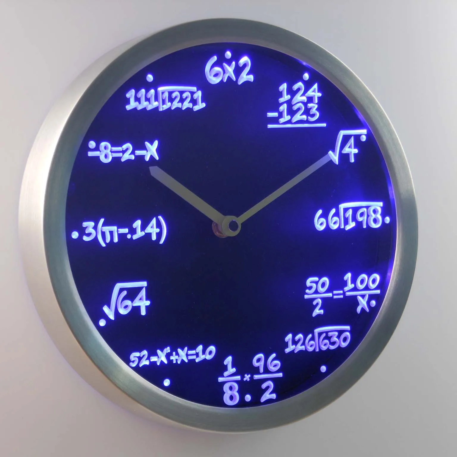 nc0461 Math Class Algebra Formula Mathematics Teacher gift Neon Light LED Wall Clock