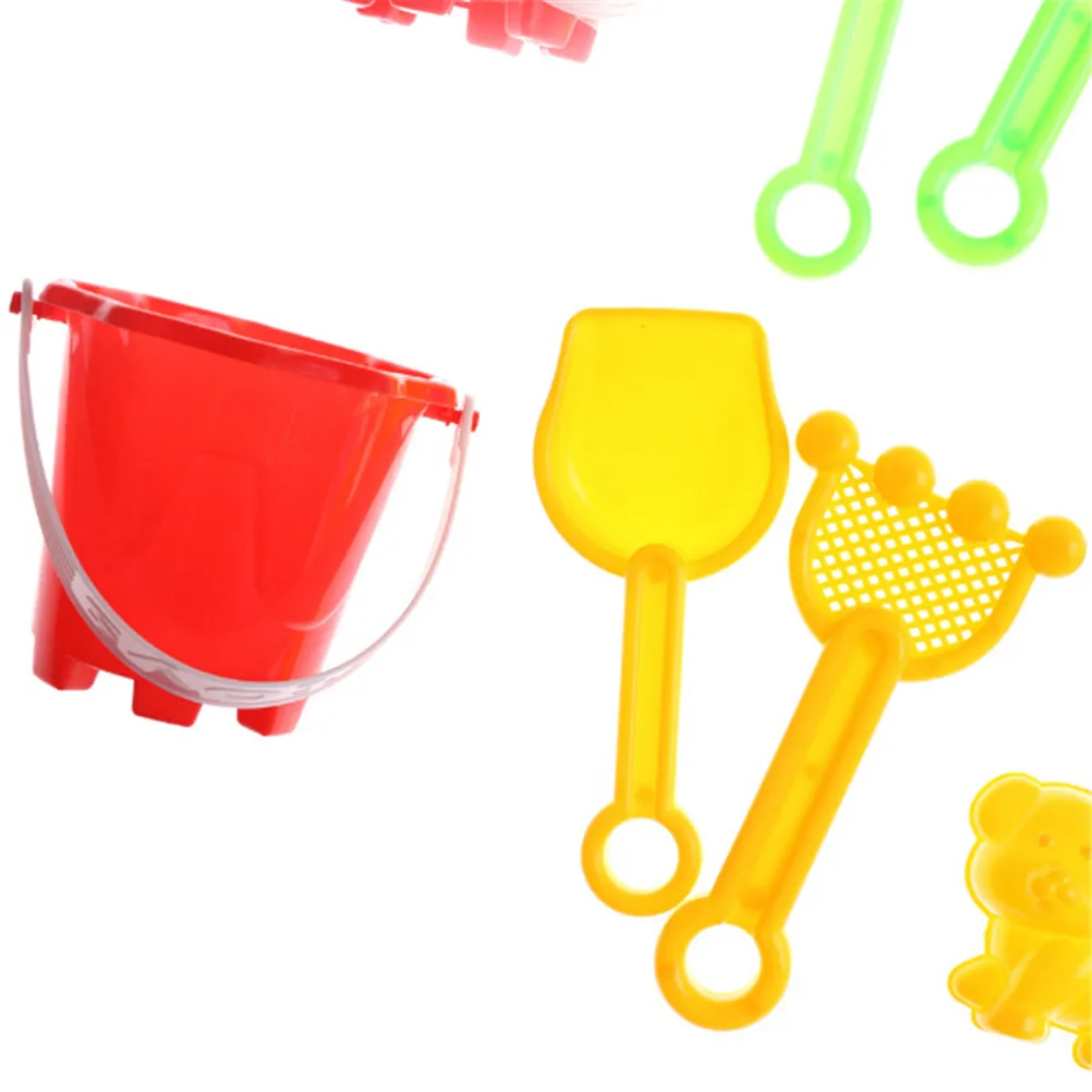 1Set Children Sand Sandbeach Kids Beach Toys Castle Bucket Spade Shovel Rake Water Tools Beach Sand Dune Tool Toys For Children