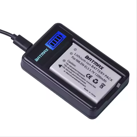 Batmax EN-EL5 ENEL5 Battery +LCD USB Charger for Nikon Coolpix P90 P80 P4 P530 P520 P510 P100 P500 P5100 P5000 P6000