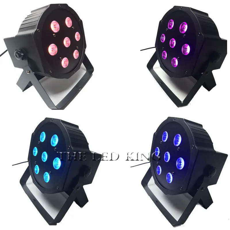 

4pcs Aluminum Alloy LED Par 7x12W RGBW 4in1 LED Par Can Led Par Light DMX Stage Lights or Party KTV Disco DJ Lamp DMX512 4/8CHs