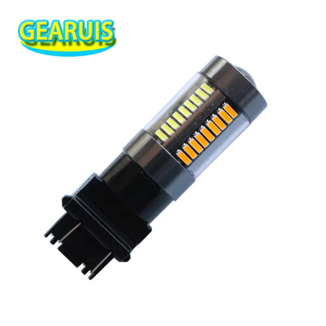 T25 3157 S25 1157 BAY15D 60 SMD 4014 LED T20 7443 Двухцветный белый янтарный стоп-сигнал заднего хода Дальний DRL указатель поворота 12 В