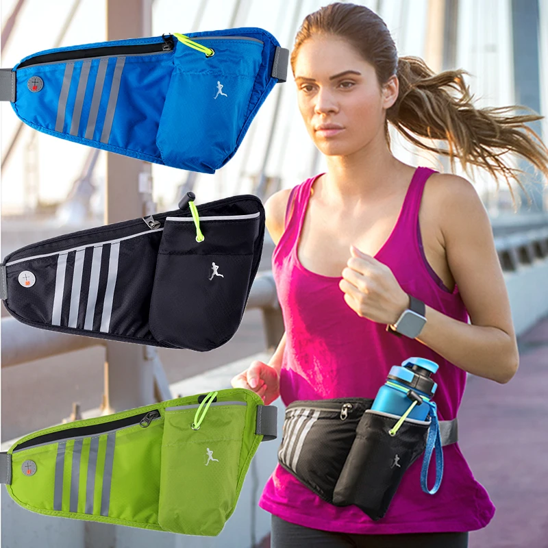 Pochete antifurto para celular, cinto esportivo portátil para corrida, ciclismo, à prova d\'água com bolso