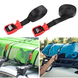 1 Pair 4.5M Car Roof Rack Tie Down Straps Rope for Outdoor Camping Canoes Kayaks Surfboard Aluminum Zinc Buckle