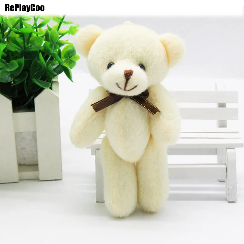 

40PCS/LOTMini Teddy Bear Stuffed Plush Toys 12cm Small Bear Stuffed Toys pelucia Pendant Kids Birthday Gift Party Decor00702