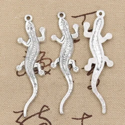 8pcs Charms Gecko Lizard 56x15mm Antique Making Pendant fit,Vintage Tibetan Bronze Silver color,DIY Handmade Jewelry