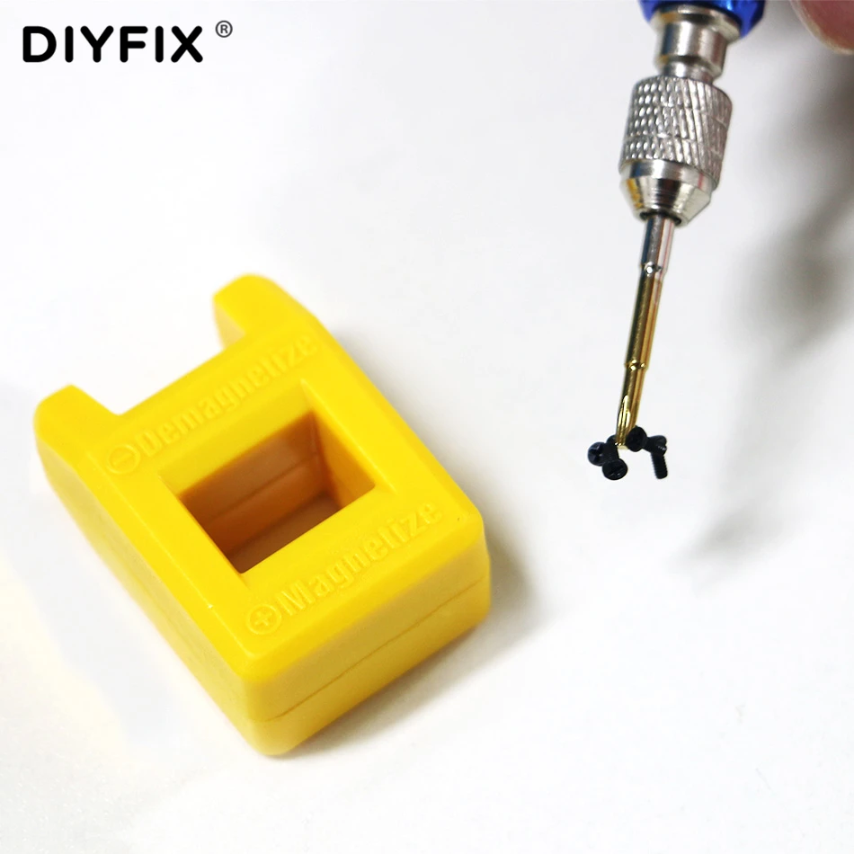DIYFIX Mini Magnetizer Demagnetizer Magnetic Pick Up Tool for Screwdriver Tips Screw Bits