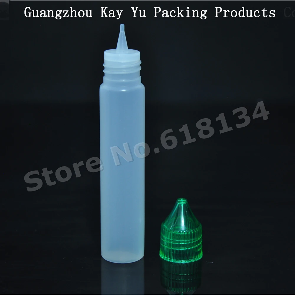 600pcs Wide mouth 30ml pen shape Squeeze liquid dropper Bottle with crystal color cap