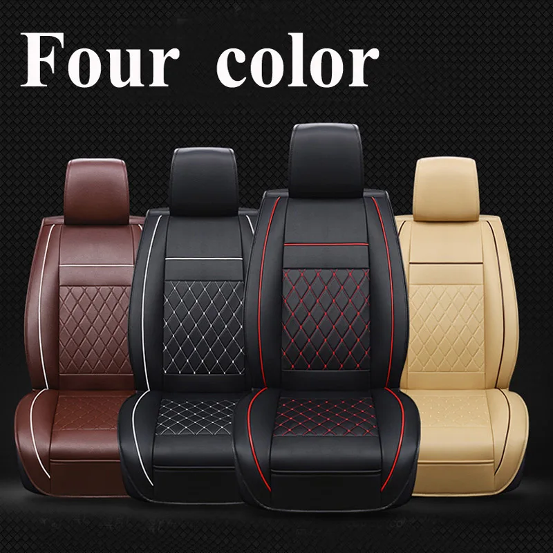 5 Seats Universal Car Seat Cover PU Leather Auto Front Back Rear Seat Cushion Protector Mat Keep Clean For Most Car Car Interior