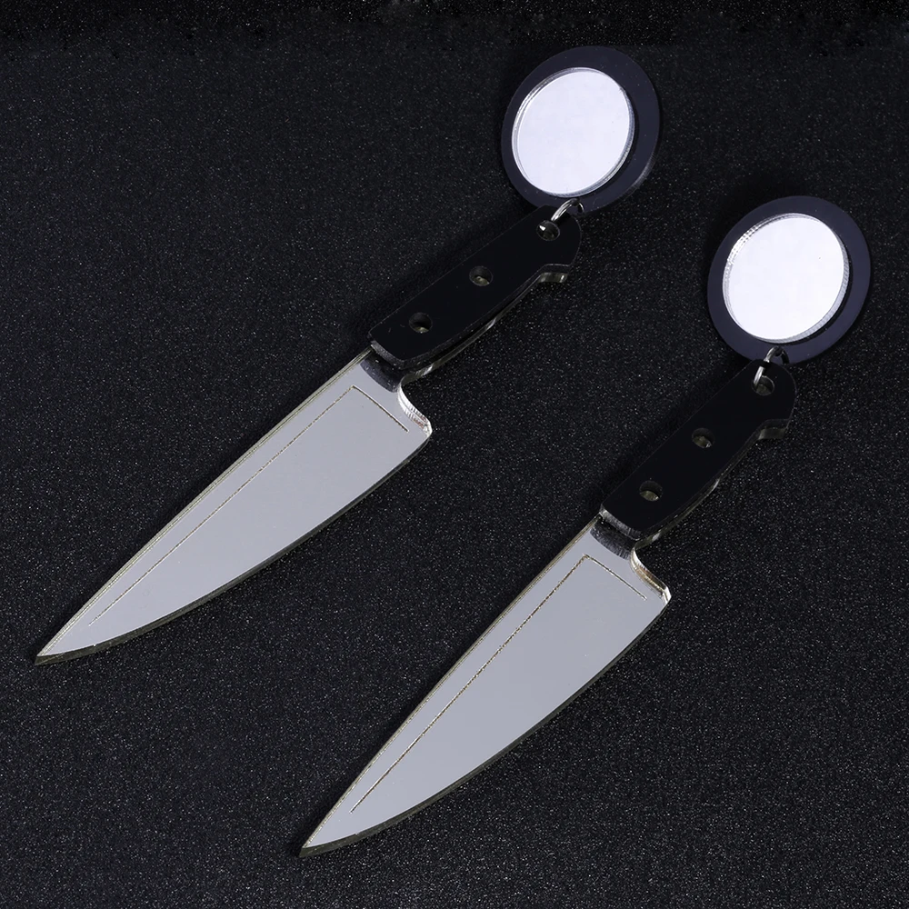 SOHOT Hyperbole Acrylic Knife Shape Drop Earrings New Hot Sale European Popular Women Holiday Party Major jewelry Accessories