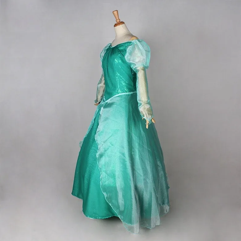 New Style Ariel Green Dress Princess Cosplay Costume Halloween Costumes Custom-made dress image 3
