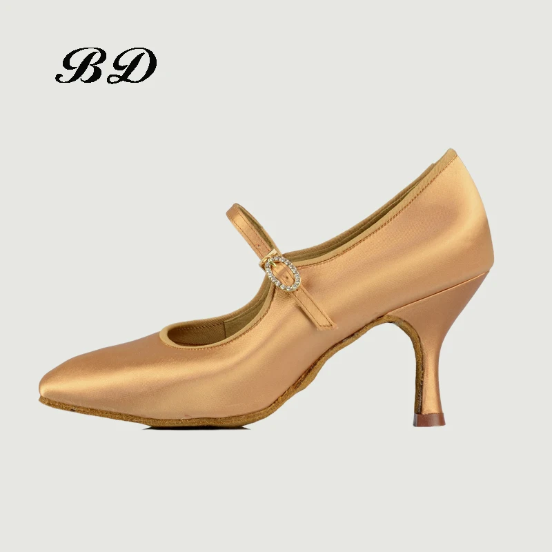 Drilling Buckle Dance Shoes Ballroom Women Latin Shoes Modern Dancing Wear-resistant Sole Sweat Absorption Deodorant BD 137 HOT