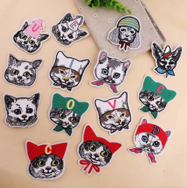 New arrival 10 pcs cartoon animals Embroidered patches iron on fashion clothing bag hat shoe Motif Applique embroidery accessory