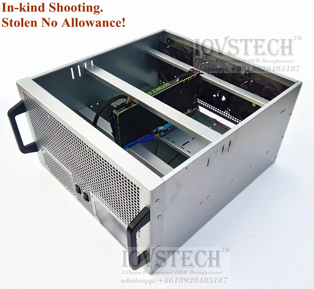 Hotsale 6GPU 8GPU bitcoin rack Mining Case 5.5U 19inch 460MM depth gpu  server case - AliExpress