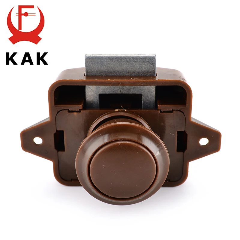 KAK Camper Car Push Lock Diameter 26mm RV Caravan Boat Motor Home Cabinet Drawer Latch Button Locks For Furniture Hardware