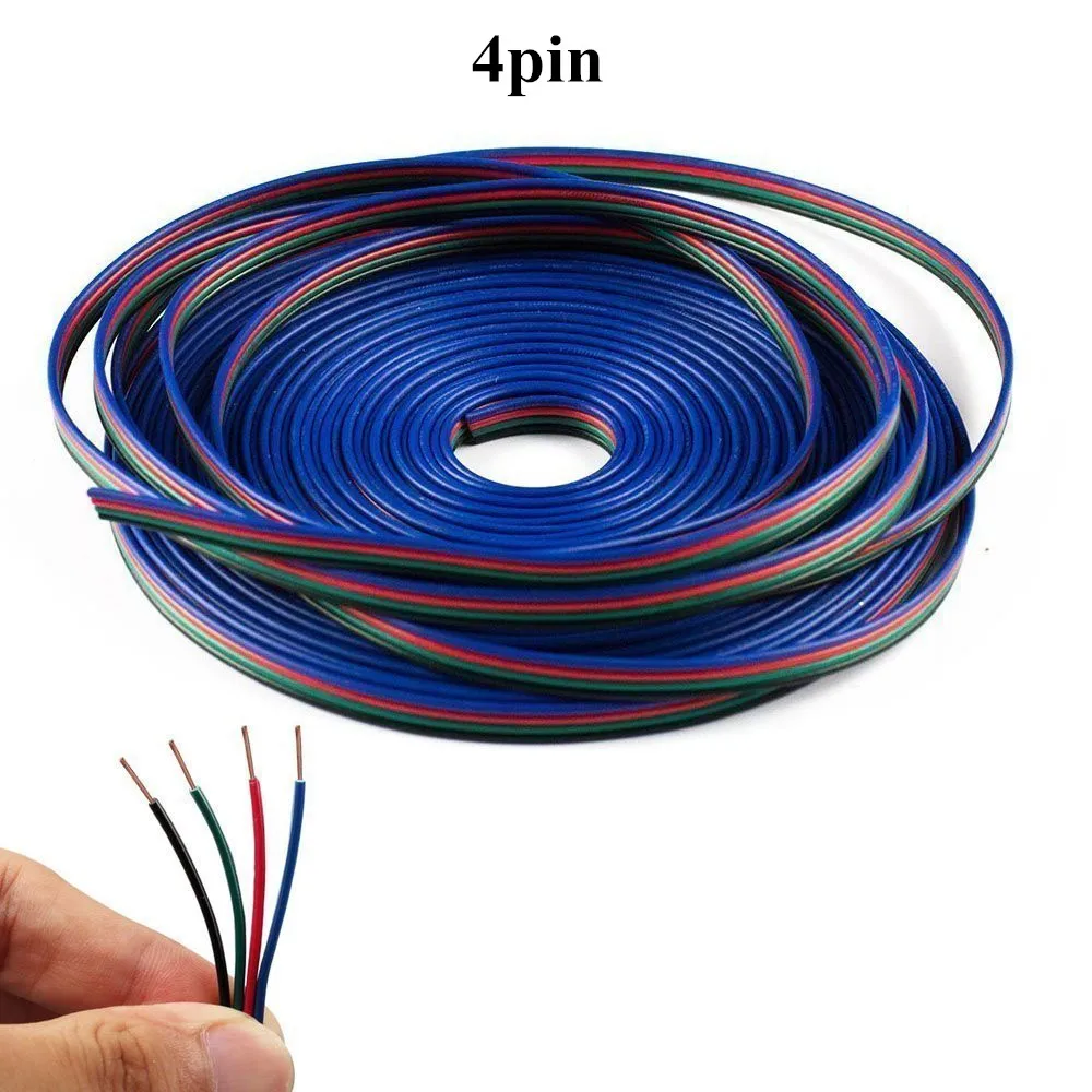 Imagem -04 - Fio da Extensão do Fio 4pin 5pin de Osiden 200m 2pin Fio 22 Awg Rgb Mais Cabo Branco do Conector do Fio para 3528 5050 Rgb Rgbw Tira Conduzida