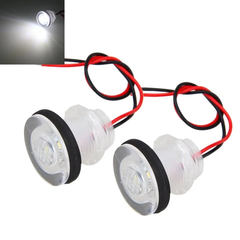 2PCSx Marine Boat Yacht RV LED Courtesy Boat Lamp Stair White Light Waterproof 12V