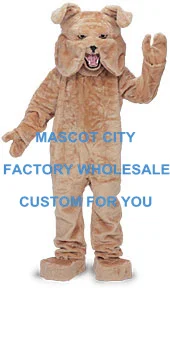 

Tan Bulldog Mascot Costume Adult Size Professional Custom Mascotte Outfit Suit Party Cosply Fancy Dress Costumes SW584