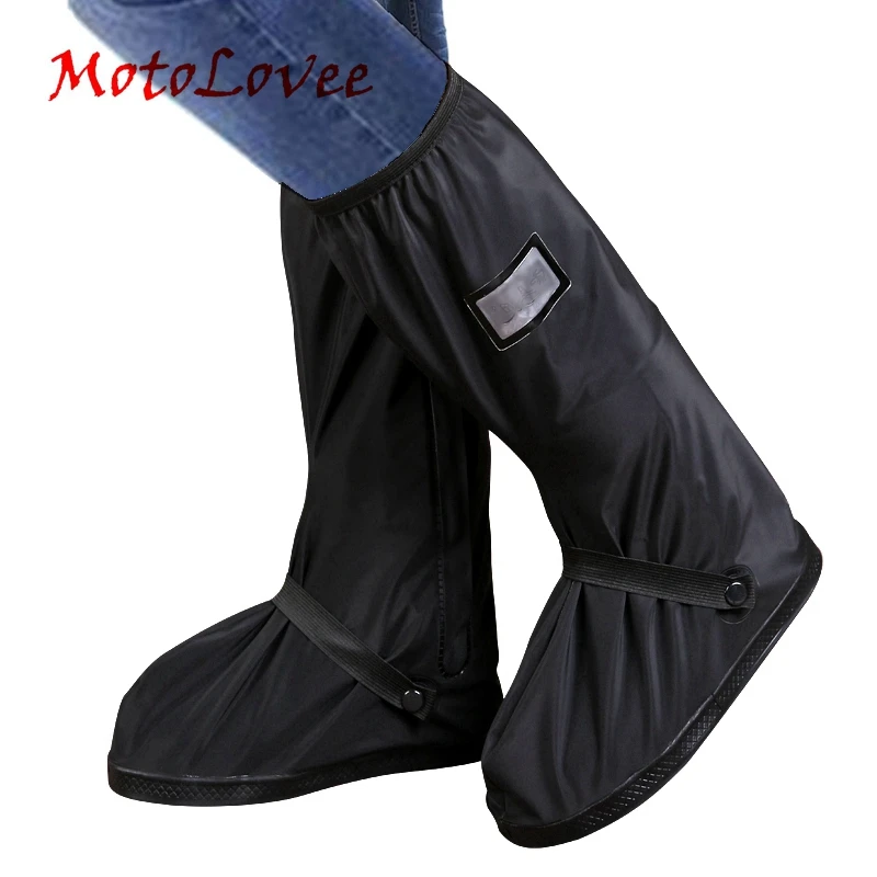 

MotoLovee Motorcycle Cycling Rain Shoes Covers Waterproof Bicycle Thicker Scootor Nonslip Boot Overshoes Rainproof Boot Reusable