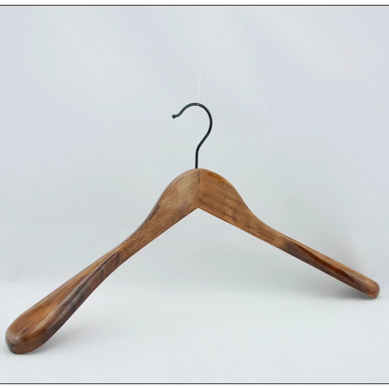 Sainwin 2pcs/lot  43cm Hight Quality Wooden Hanger Antique Vintage Clothes Pegs Wood Suit Coat Hangers