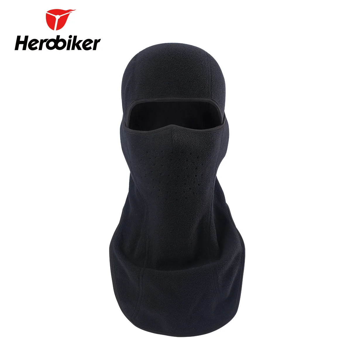 Black Motorcycle Face Mask Autumn Winter Thermal Fleece Balaclava Motorcycle Mask Moto Windproof Cycling Skiing Mask