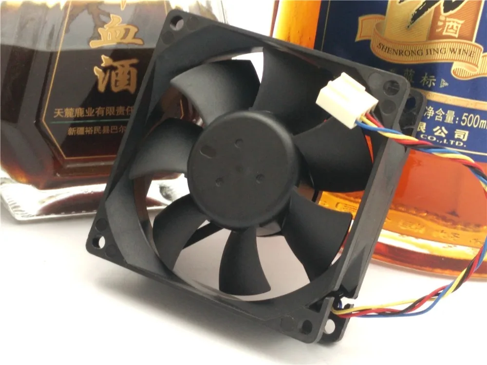 1pcs  AFB0812SH 8025 8cm 80mm 12V 0.51A power supply chassis Cooling Fan 4 Pin Pwm fan