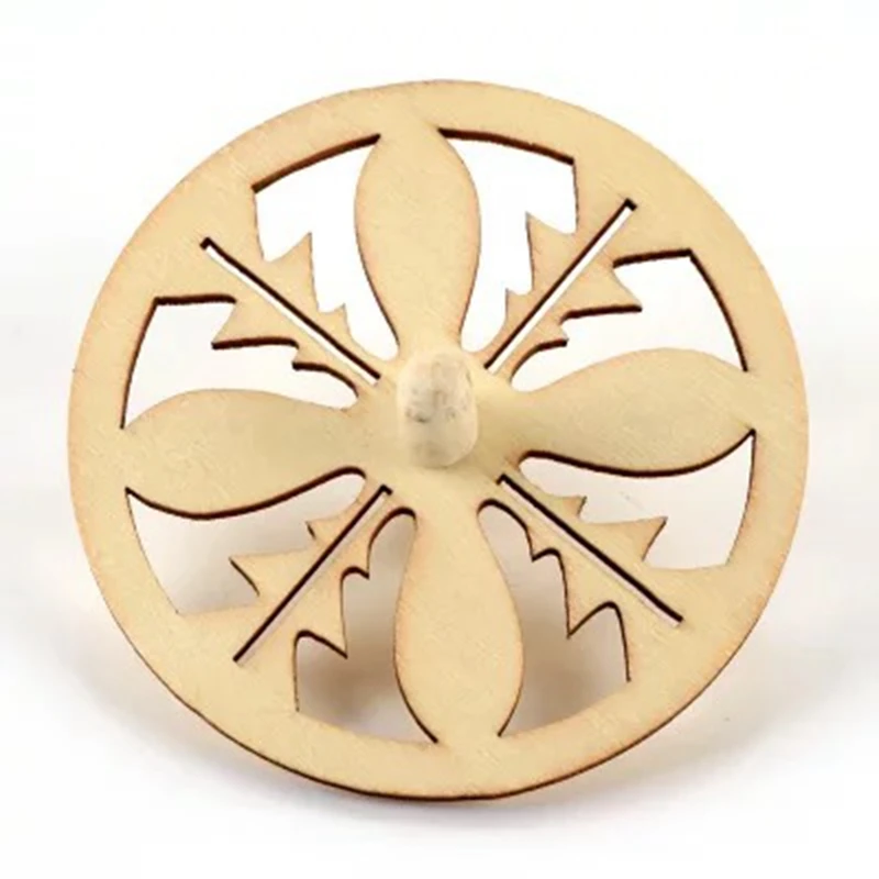 Wooden DIY Coloring Peg-Top Gyro Desk Finger Spin Top Balance Rotating Spinning Top Toy Handicraft