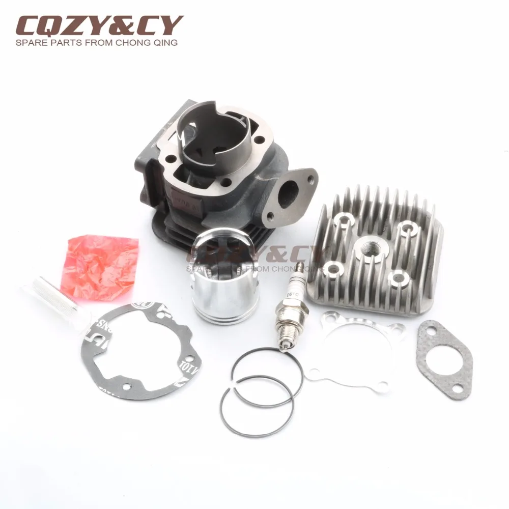 47mm / 10mm 70cc Big Bore Cylinder Kit & Cylinder Head Cap for APRILIA Amico 50 GL 94-95 LX  Sport 92-93 SR 50 AC 2T