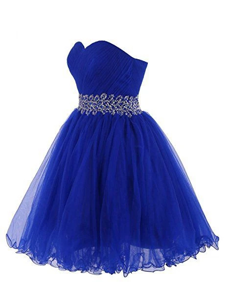 ANGELSBRIDEP Sweetheart สั้น/MINI Homecoming ชุดสำหรับการสำเร็จการศึกษา Sweetheart Tulle Brading เอวพิเศษโอกาสพรรค