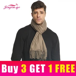 Jinjin.QC New Scarves Women 2019 Men Cashmere Scarf Winter Infinity Scarfs Solid Luxury Brand Pashmina Shawls Echarpe Foulard