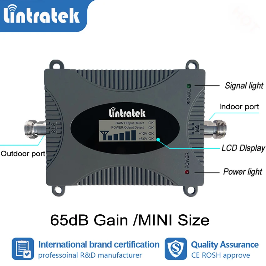 Lintratek Cellular Signal Amplifier B5 850mhz CDMA GSM 2G 3G 4G Booster LTE Cell Mobile Phone Repeater Israel Brazil Band5 850